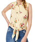 Juniors' Tie-Front Blouse